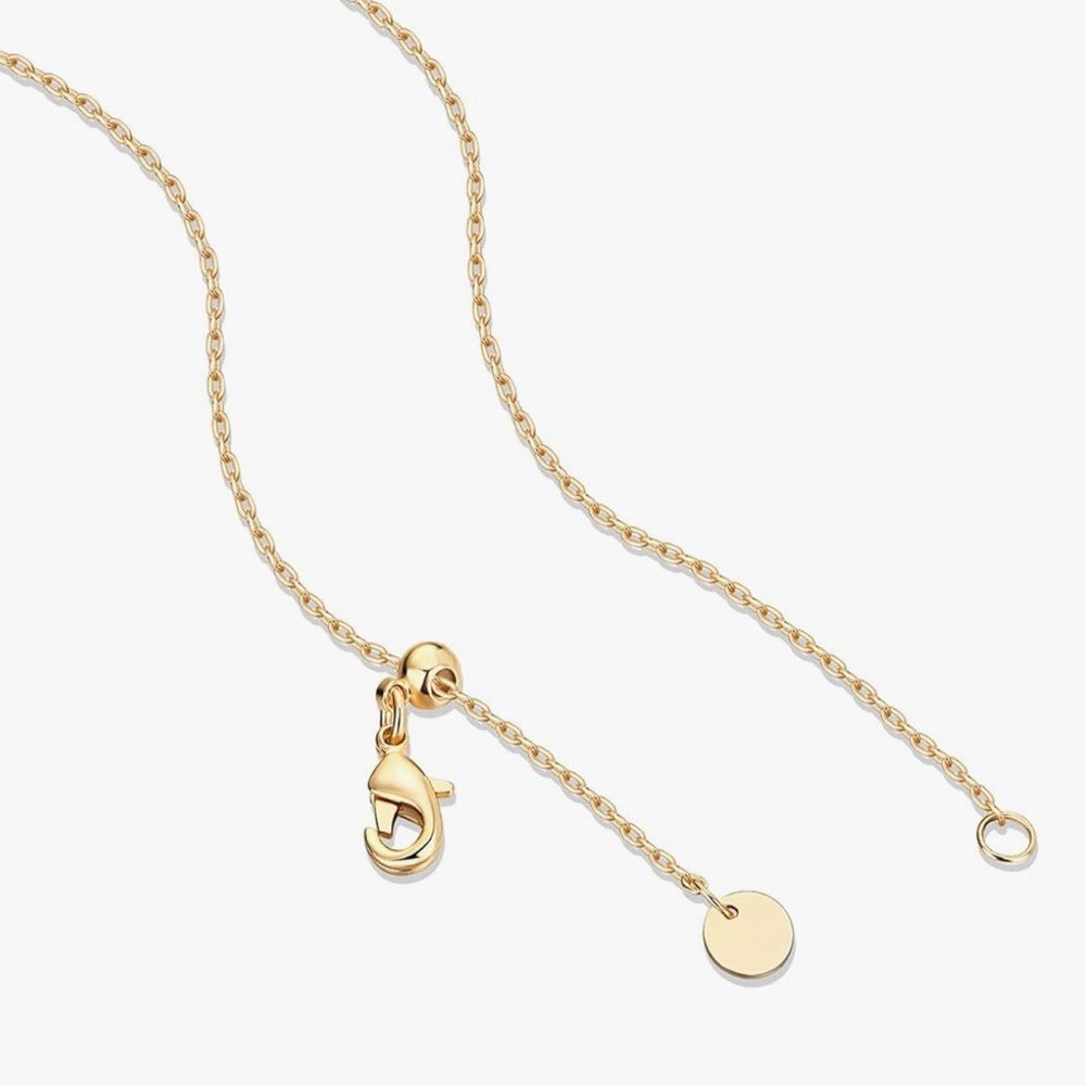 NEW 14K Gold Plated Gold Pendant Necklace with Star Design - Picture 3 of 6